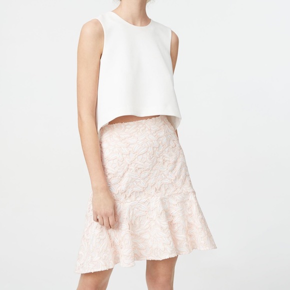 Club Monaco Riggins Lace Overlay Ruffles Skirt - Picture 1 of 9